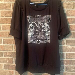 Black cotton torrid top size 2